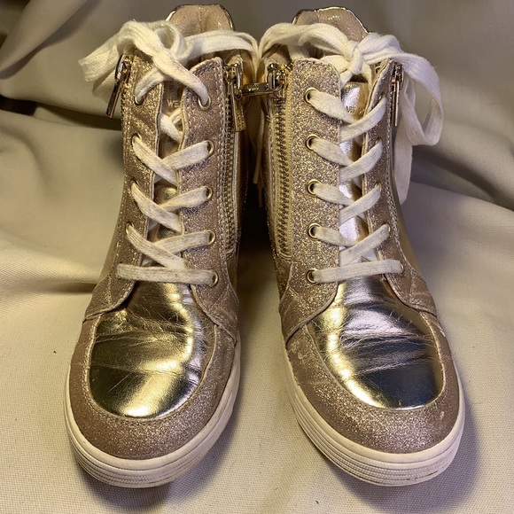 Stuart Weitzman Champaign Gold wedge sneakers - Picture 16 of 16